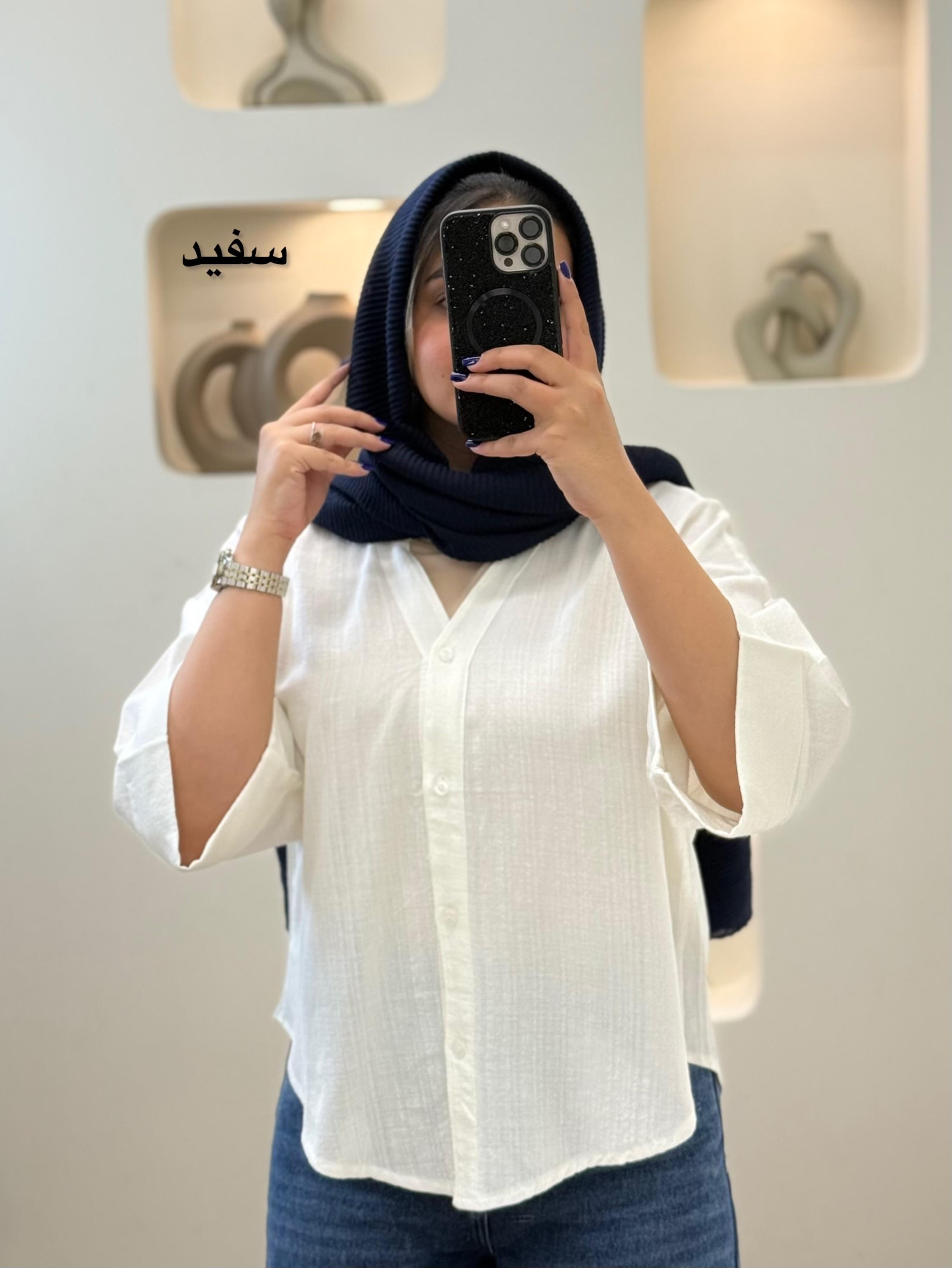 شومیز خرگوشی-10223 - رنگ : سفید