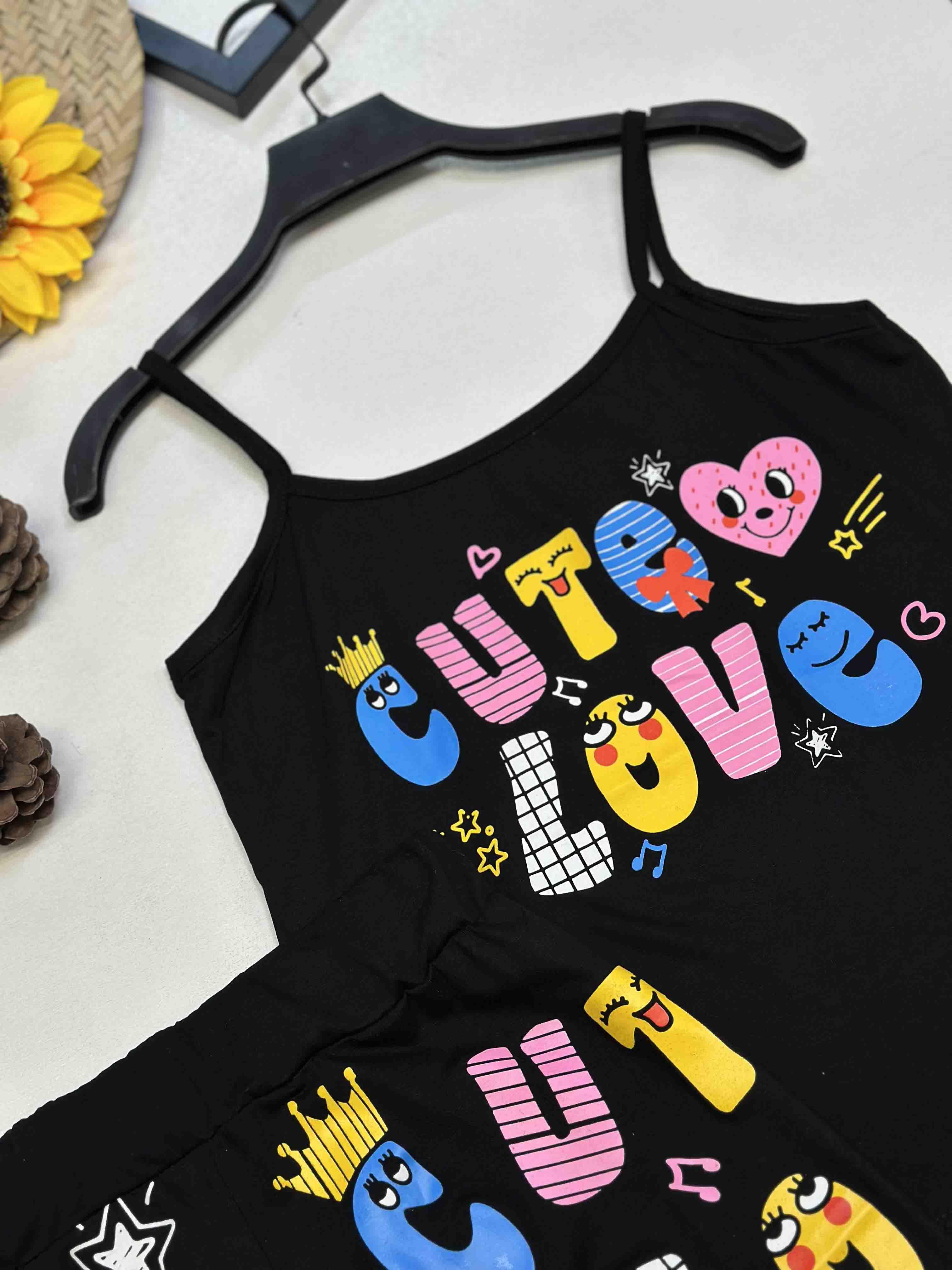 تاپ و شورت ویسکوز CUTE LOVE-5895