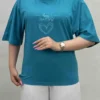 تیشرت استین کیمونو گلدوزی قلب
