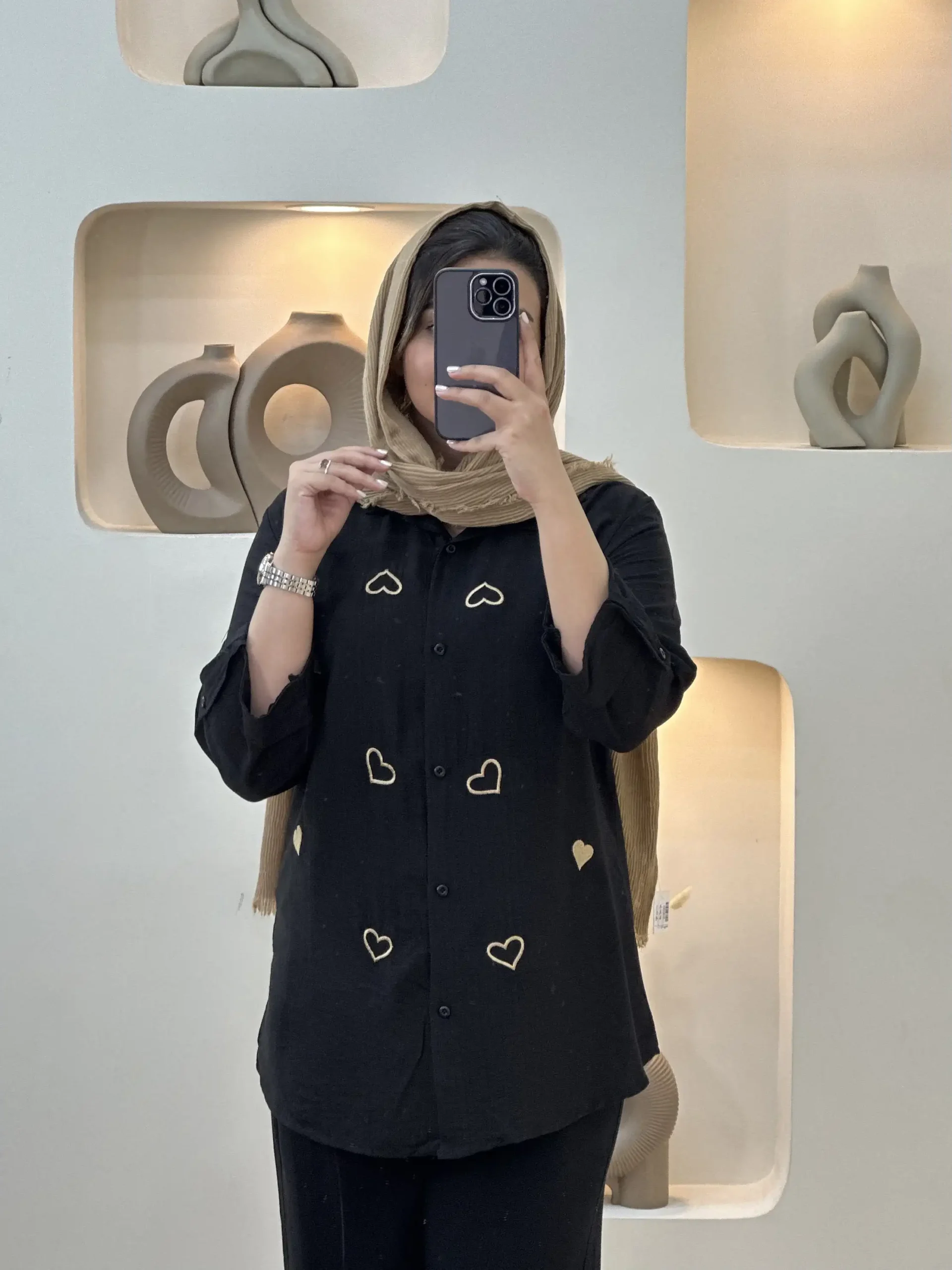 شومیز گلدوزی قلب-10208