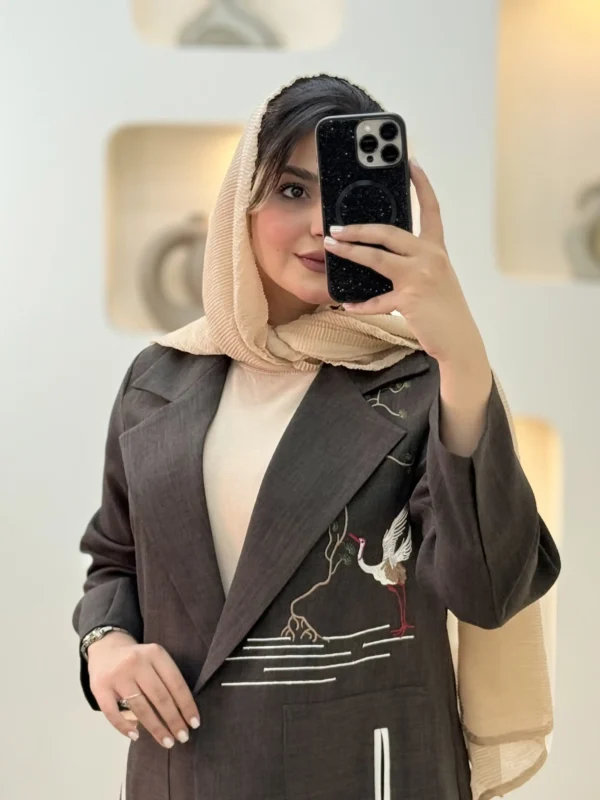 مانتو گلدوزی مرغابی