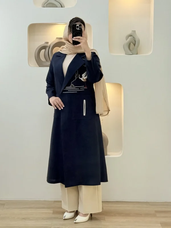 مانتو گلدوزی مرغابی