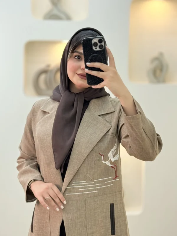 مانتو گلدوزی مرغابی