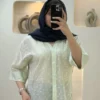 شومیز شیشه ای پاکتی نگینی