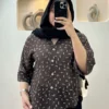 شومیز شیشه ای پاکتی نگینی