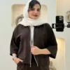 ست شومیز شلوار زیپ دوزی