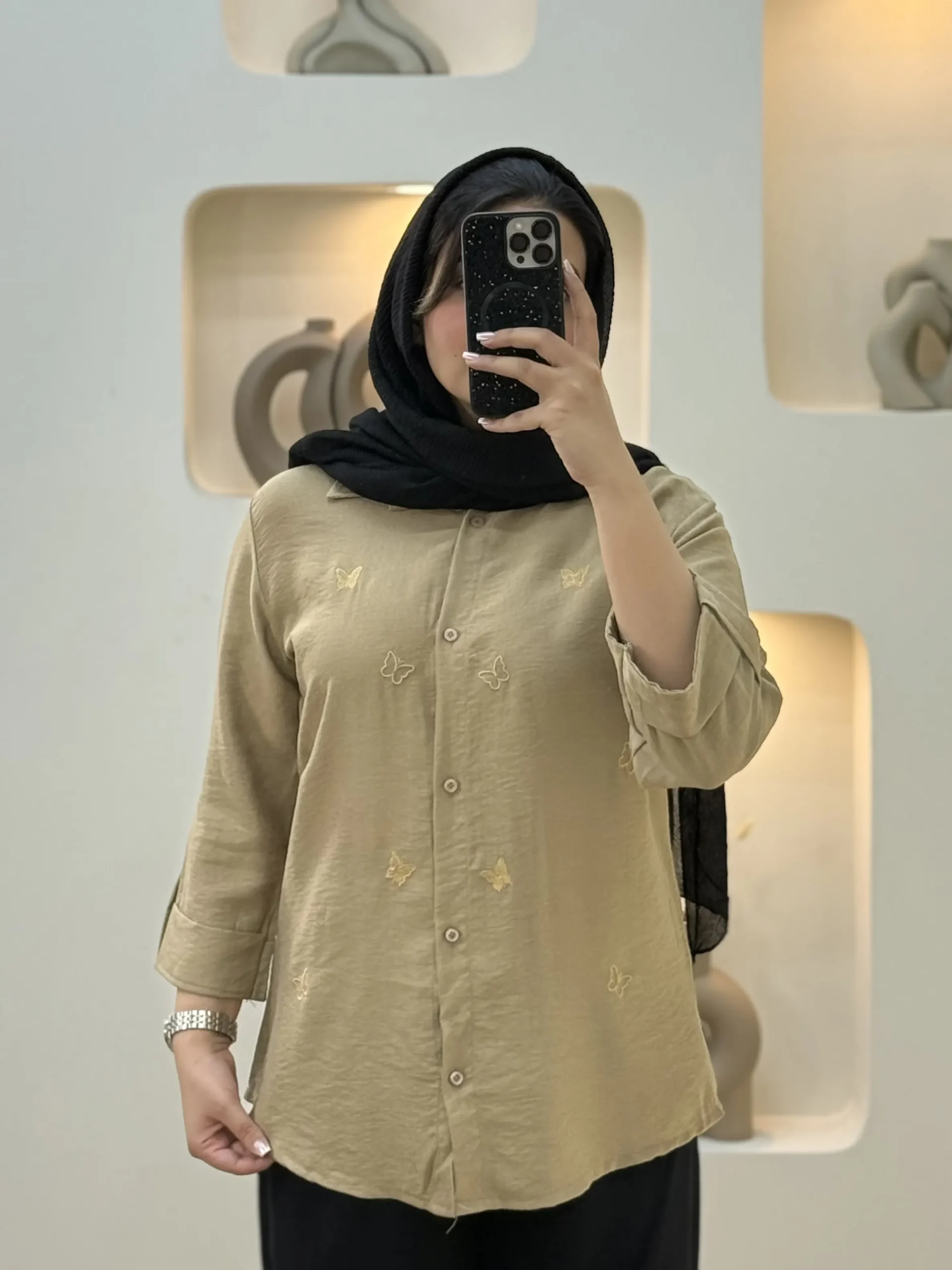 شومیز گلدوزی پروانه-3179