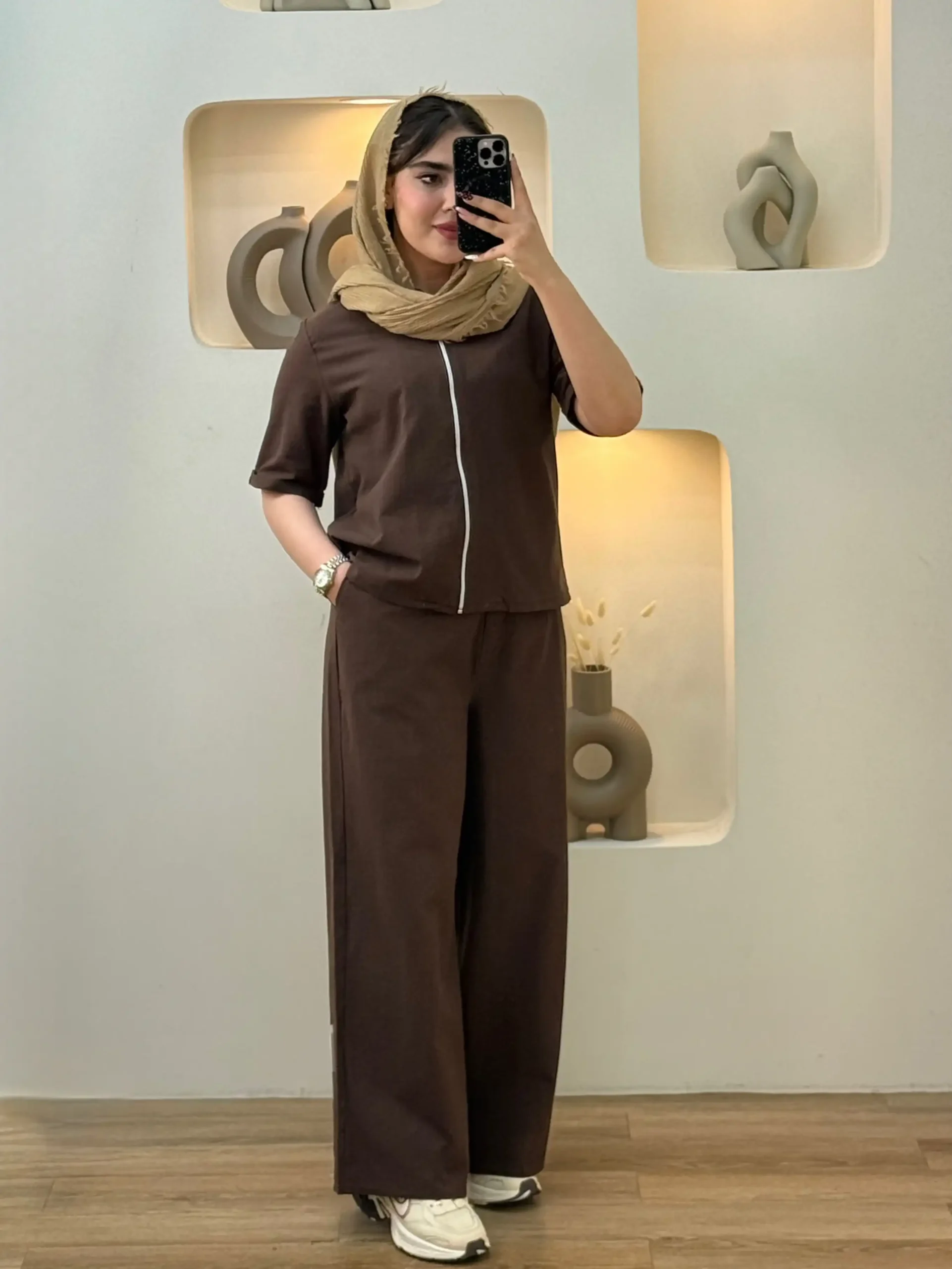بامبر شلوار لینن-5943