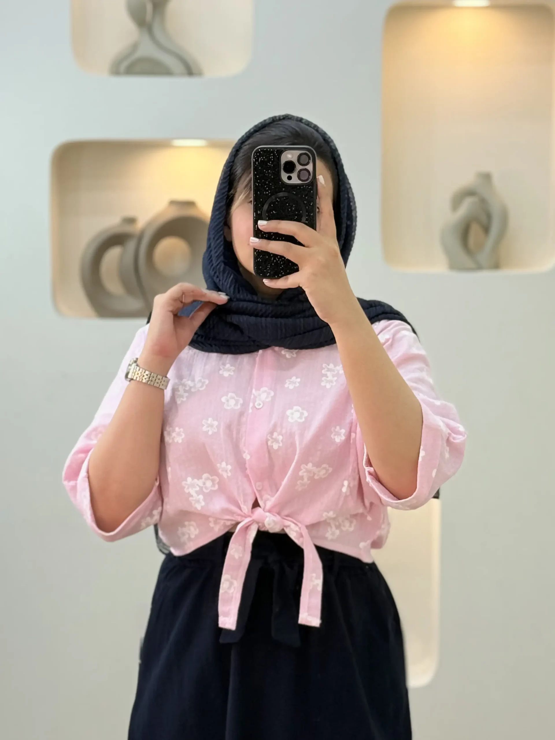 شومیز گل گچی گره ای-۱۰۲۵۶