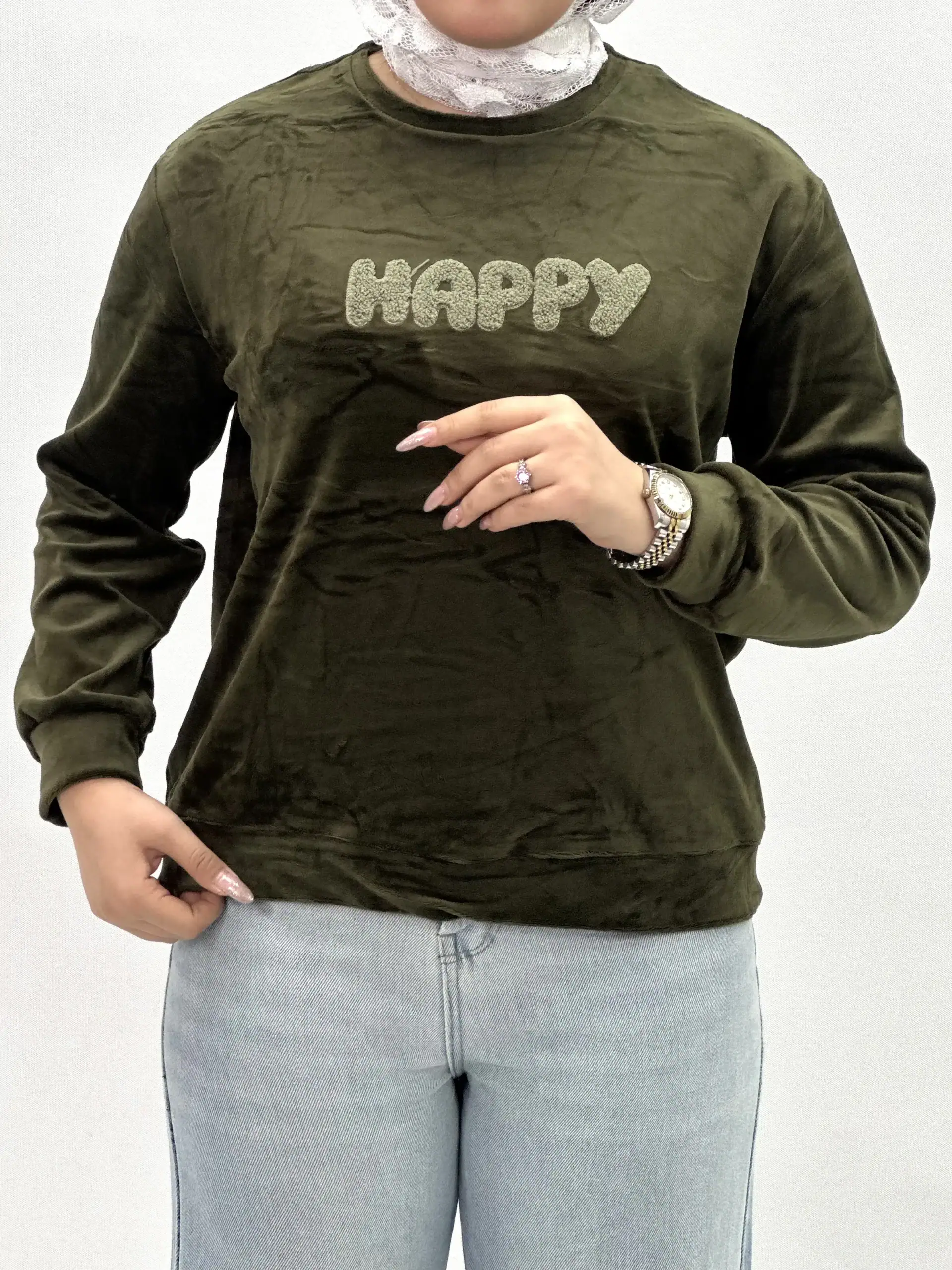 بلوز مخمل (happy)6353
