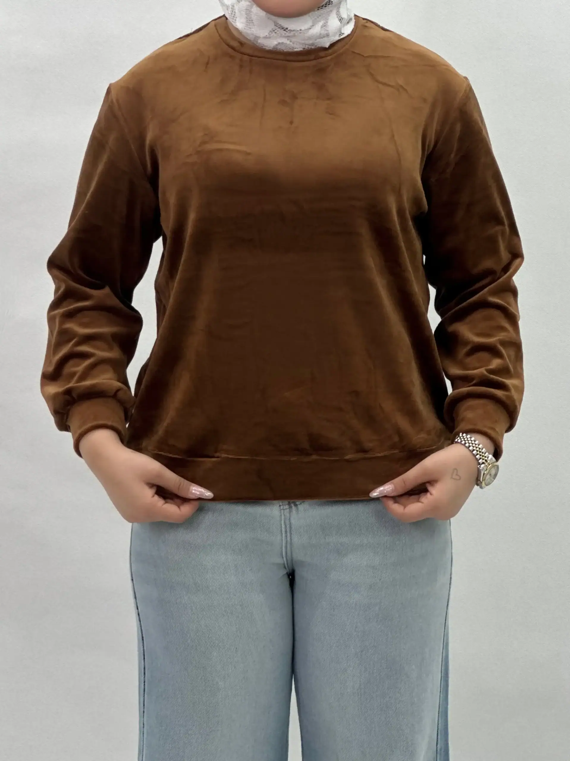 بلوز مخمل بیسیک -506353